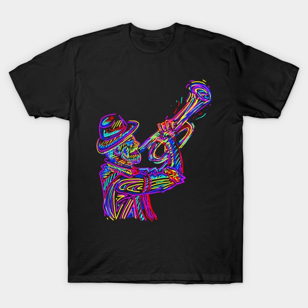 jazz trumpet T-Shirt by Wayward Prints